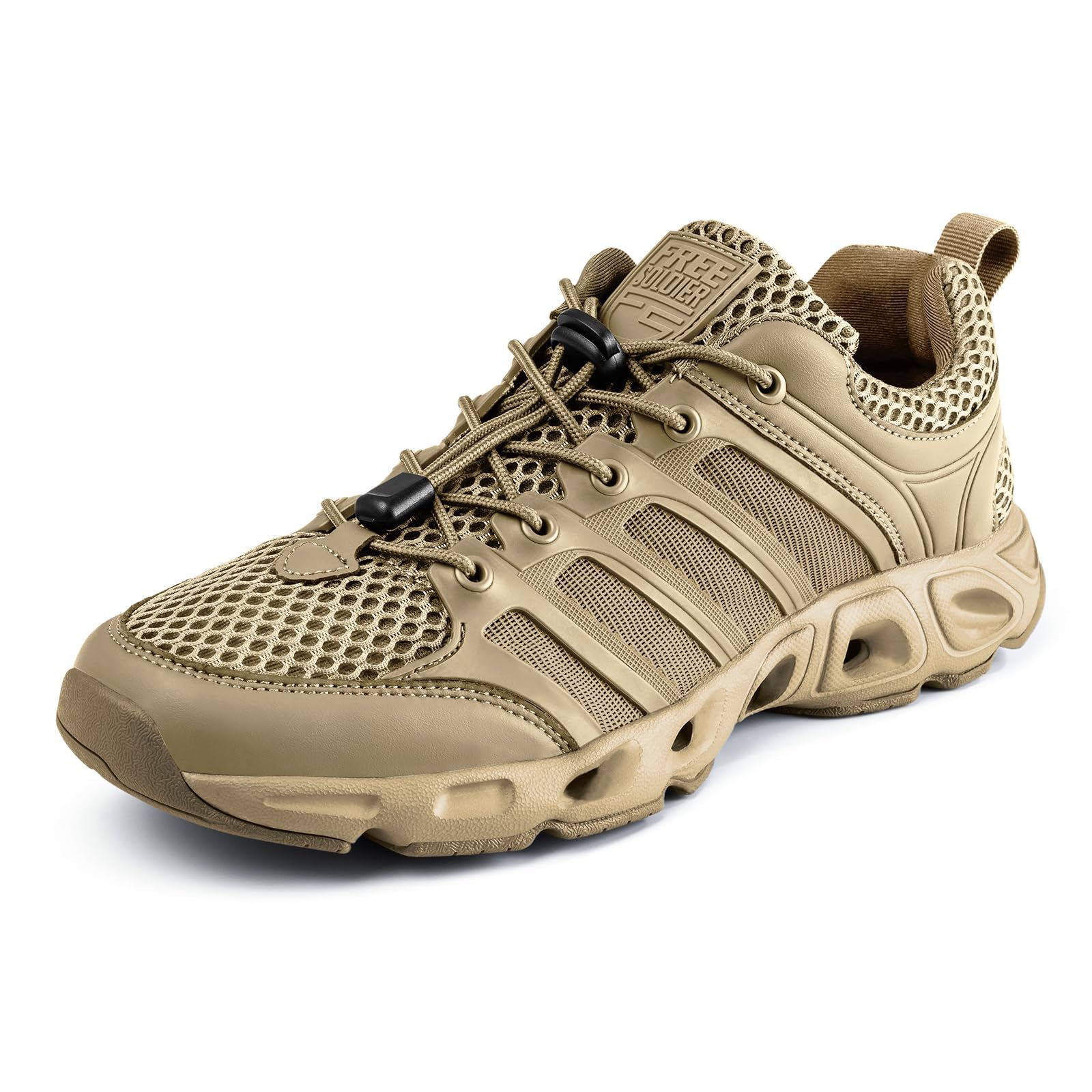 FREE SOLDIER Hommes Chaussures de randonnée été séchage Rapide Chaussures de Travail pour Eau Trekking Bottes Tactiques ventilées Ultra légères