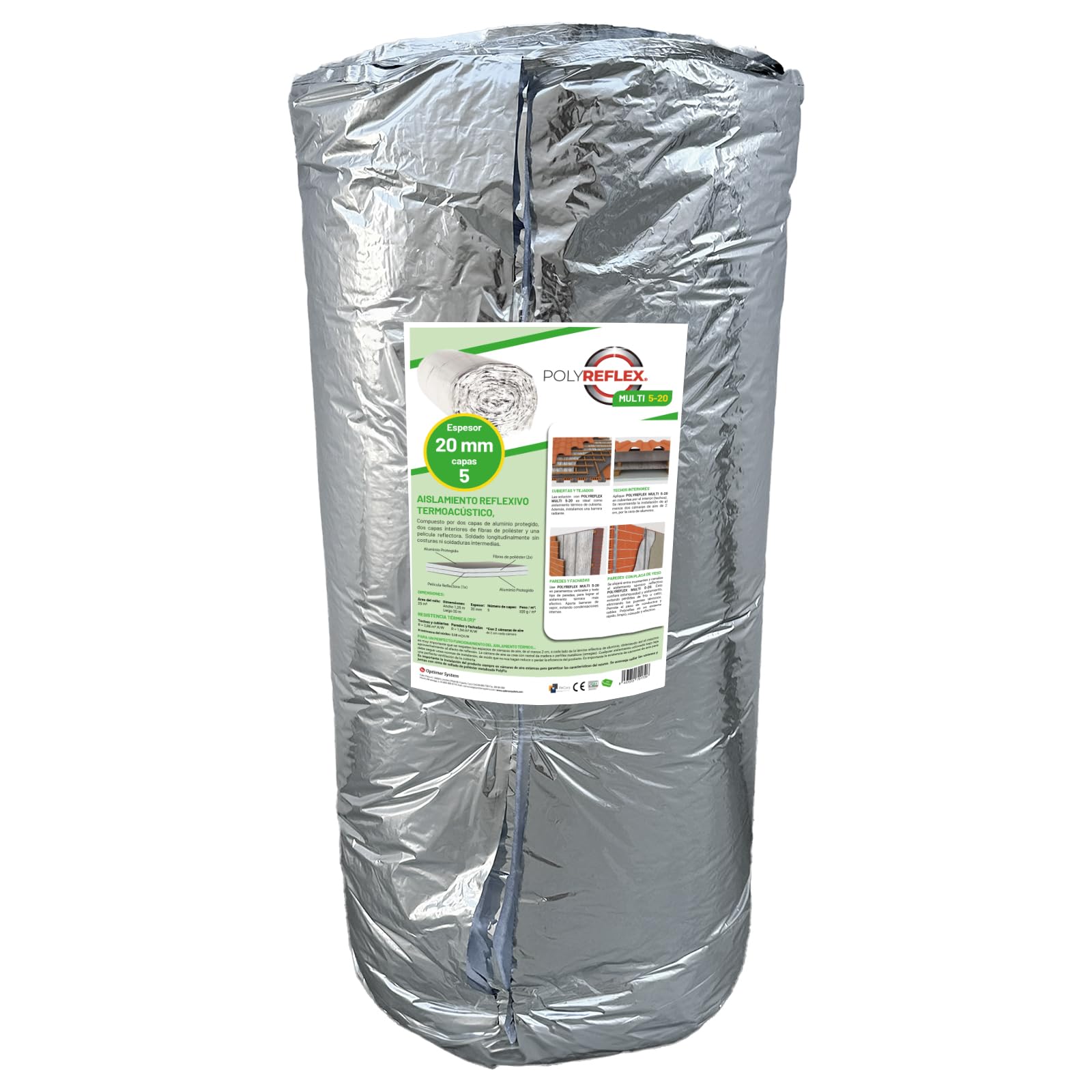 Isolant thermique MULTI 5-20 de 20 mm et 15 m² pour murs et toits