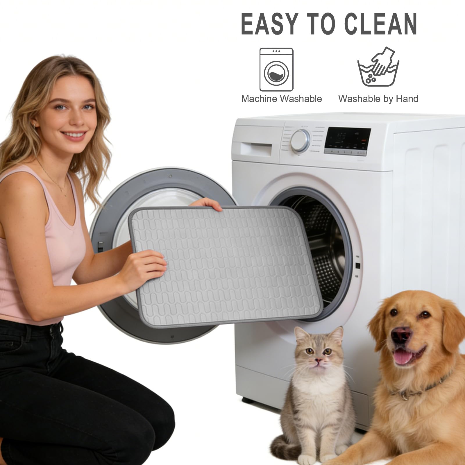 Kühlmatte für Hunde Katzen Haustiermatte aus Eisseide, Selbstkühlend Hundematte Hundebett, Faltbar Kältematte für Haustiere, Pet Cooling Mat für Sommer Drinnen Draußen - 55 * 70CM