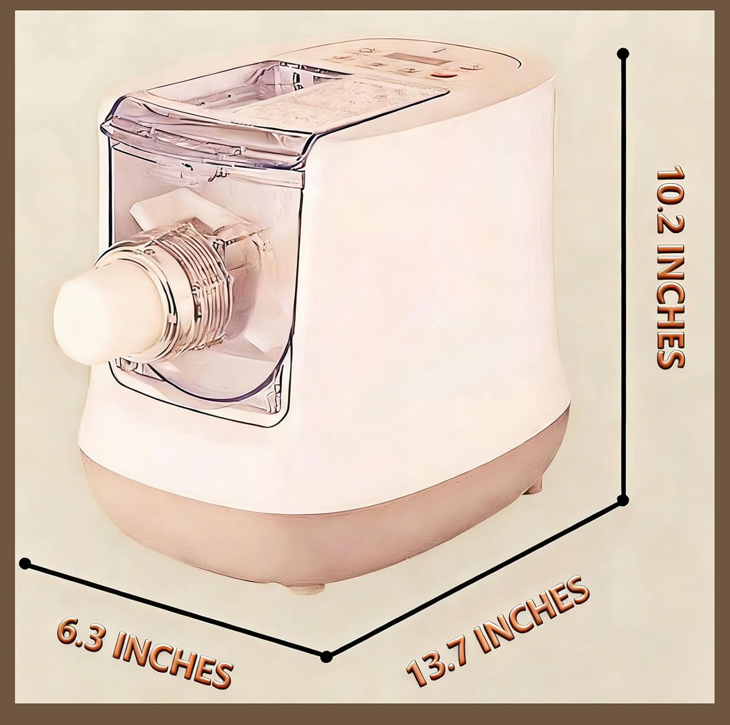 Electric Pasta Maker Machine 260W, Automatic Noodle Machine with 500g Flour Capacity, 12 Noodle Molds Pasta Making Machine for Spaghetti Cannelloni Dumpling Homemade White