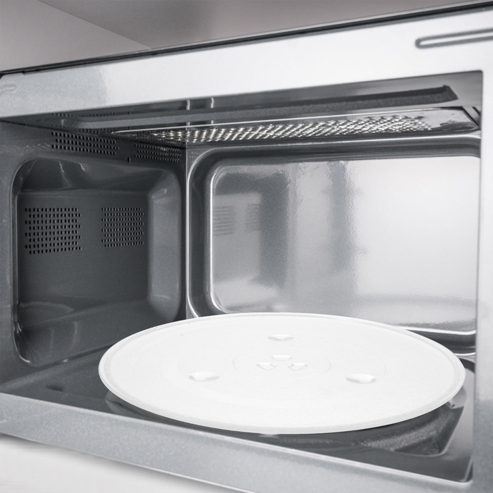 Piatto Girevole in Vetro per Microonde Vassoio Girevole per Forno Microonde Sostituzione Facile e Sicura per Cottura Rapida