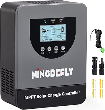 MPPT Solar Charge Controller 60A 12-96V Max PV Input 230V Charge | Auto 12V 24V 36V 48V 60V 72V 84V 96V,Suitable for FLD LiFePO4 SLD GEL Batteries-Home,Cabin,RV, Marine, Off-Grid Systems
