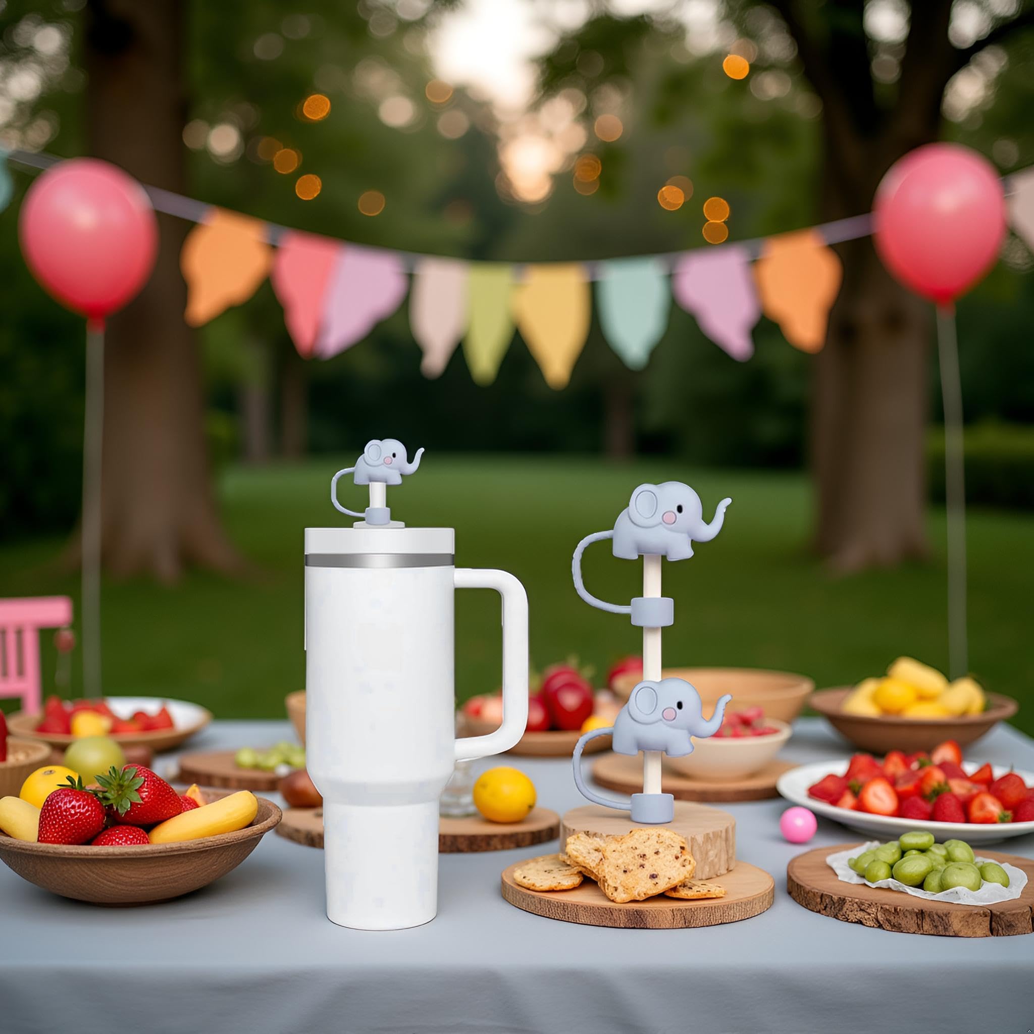 Lot De 5 Capuchons De Paille Pour Stanley Cup - En Silicone