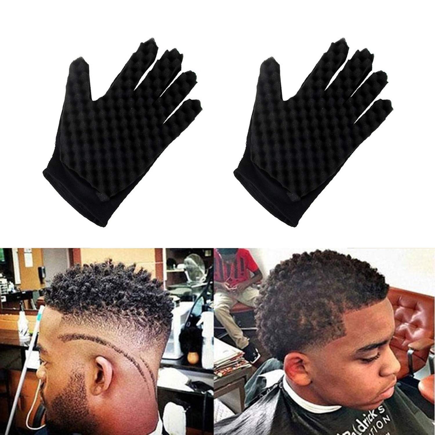 Amazon.com : Magic Hair Curling Sponge Gloves for Barbers Twist Wave Curling  Brush Styling Tool For Curly Hair Styling Care (Left hand) : Beauty &  Personal Care