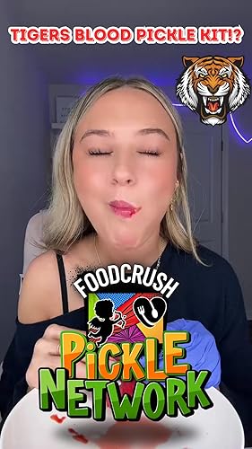 Miniatura 34 de Encurtidos de frambuesa azul en una bolsa (paquete de 3) pepinillo azul Raz como se ve en los artículos de tendencia Tiktok. Se utiliza en el kit