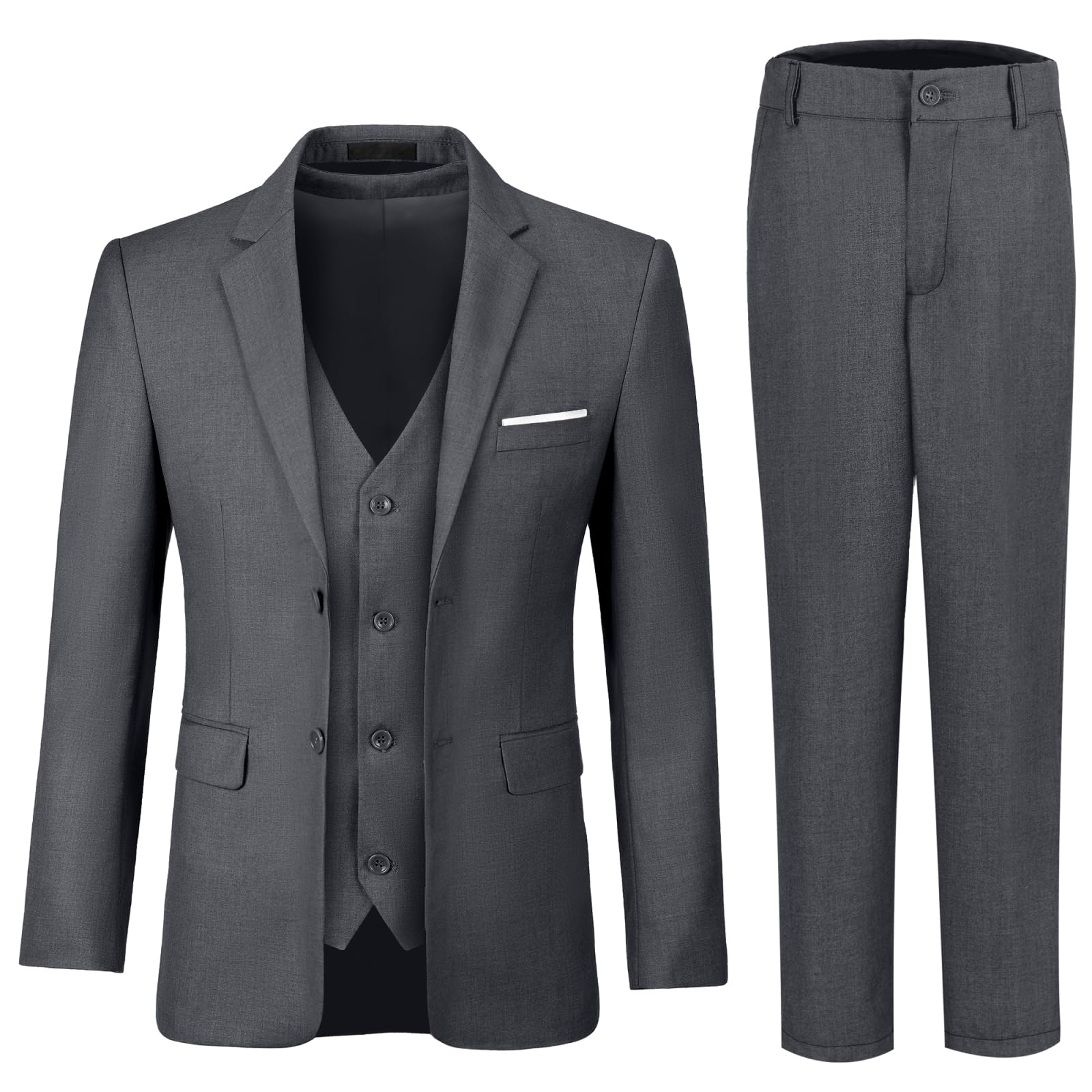 JPF Boy's Formal Suit Set Slim Fit Kids Tuxedo Suits for Wedding Teen Toddler Boy Dress Suit Outfit