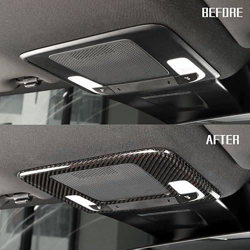 Miniatura 3 de JSWAN Cubierta de fibra de carbono para luz de lectura de automóvil, ajuste para 11 generación Civic Type r FL5 (2023) Typer cubierta de lámpara de