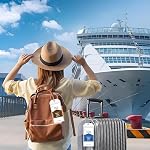 5 Pack 7.72''*3.62'' Cruise Ship Essentials, Wide Waterproof Luggage Tags for Suitcases, Reusable Luggage Tag for Carnival, Princess, MSC, NCL, Cruise Accessories with Steel Ring