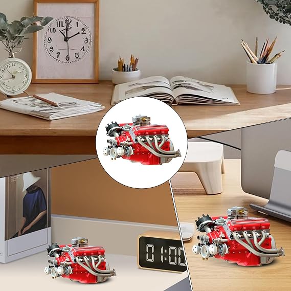 Car Engine Model for Kids Small Realistic Resin Decorative Sculpture