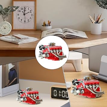 Car Engine Model for Kids Small Realistic Resin Decorative Sculpture