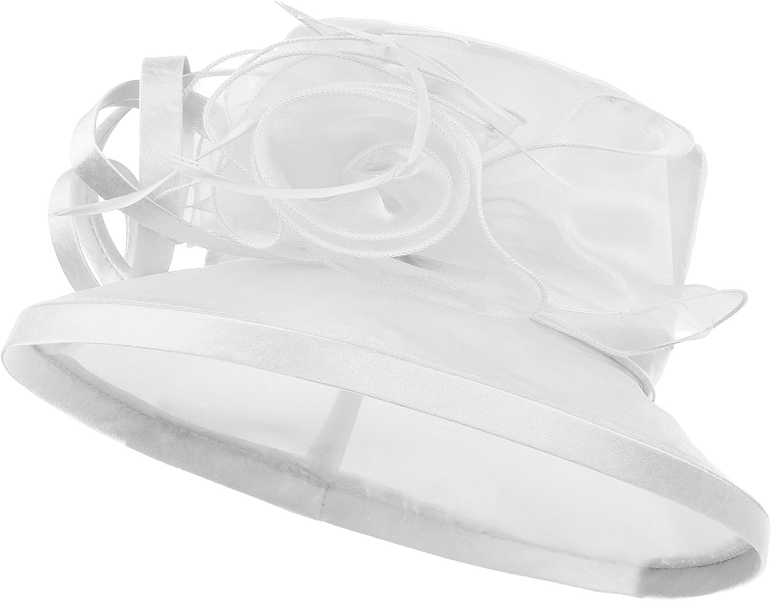 Original One Women's Kentucky Derby Tea Part Dress Church Fascinators Fancy Hats (White) M