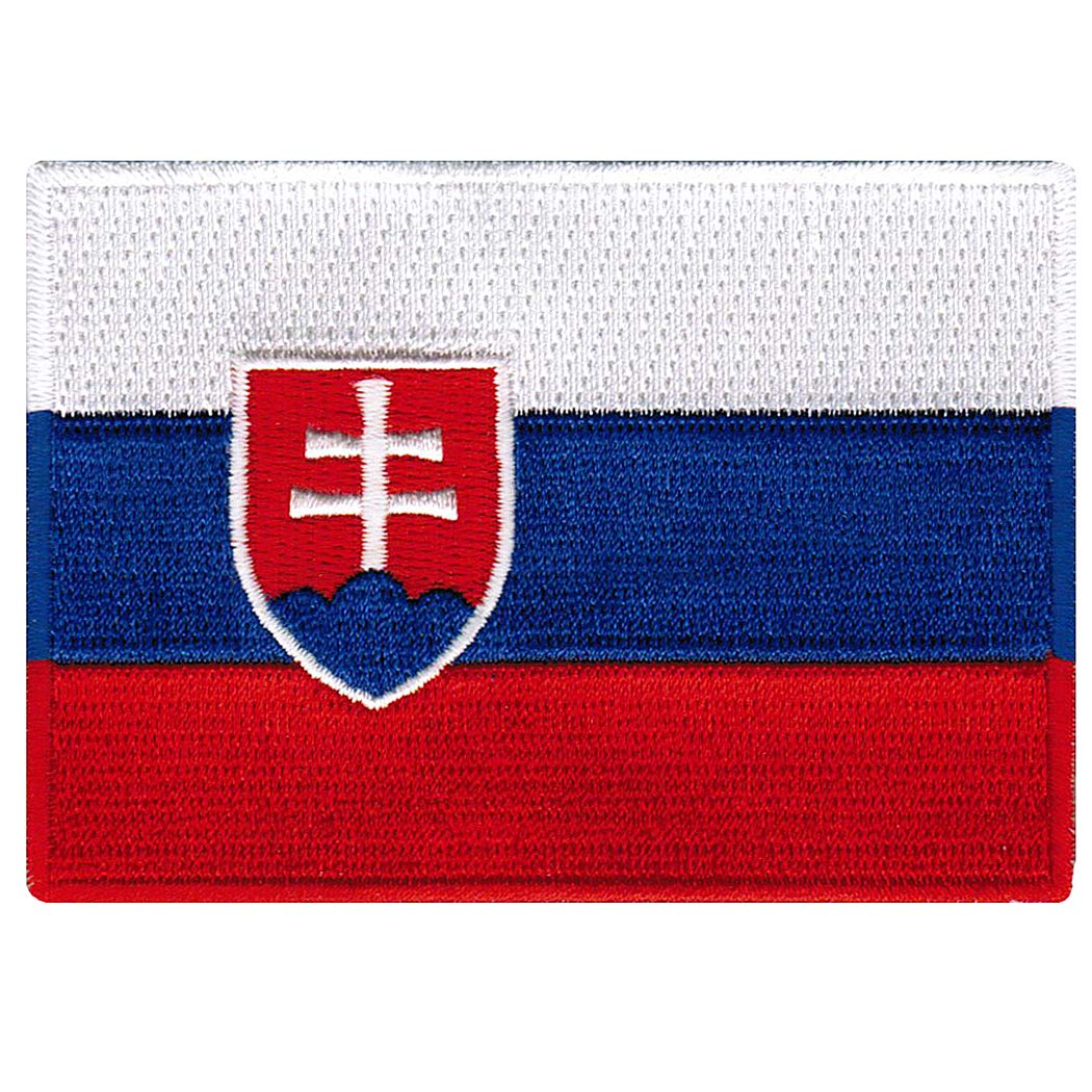 Cypress Collectibles - Slovakia Flag Patch - Premium Embroidered Appliqué - European Country Iron On Patches - Dimensions: 3.5" x 2.5"