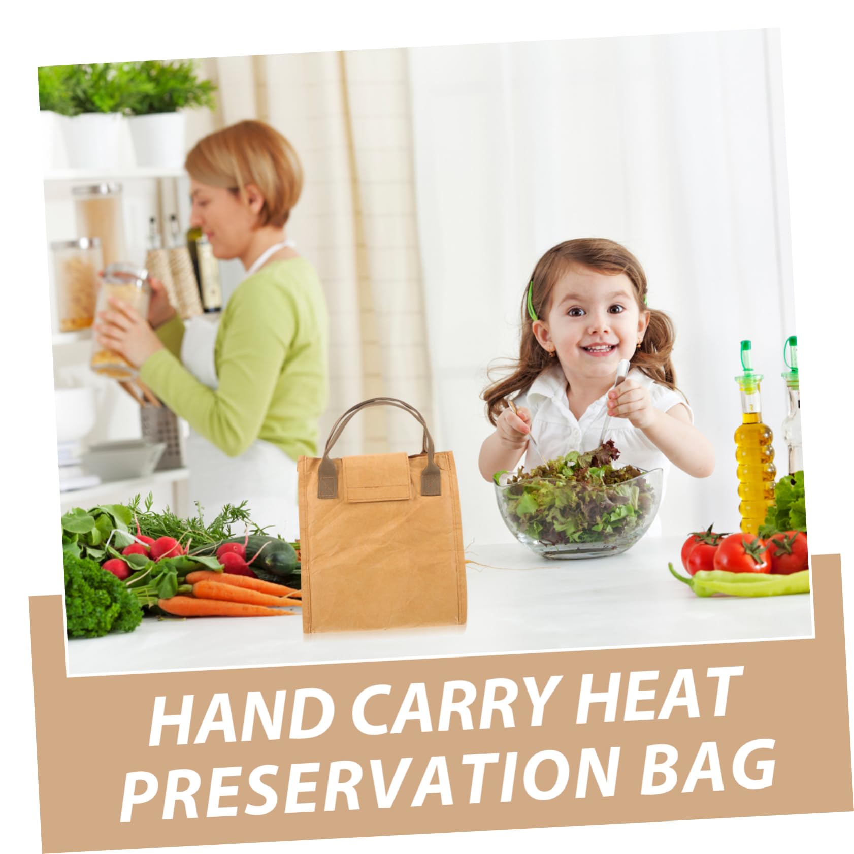 Amosfun 3St Bento-Tasche schultüte schulranzen Thermische Tasche lebensmitteltütchen wasserfester sack Lunchpaket für Mitarbeiter Lunchtasche für Erwachsene Picknick-Thermobeutel Polyester