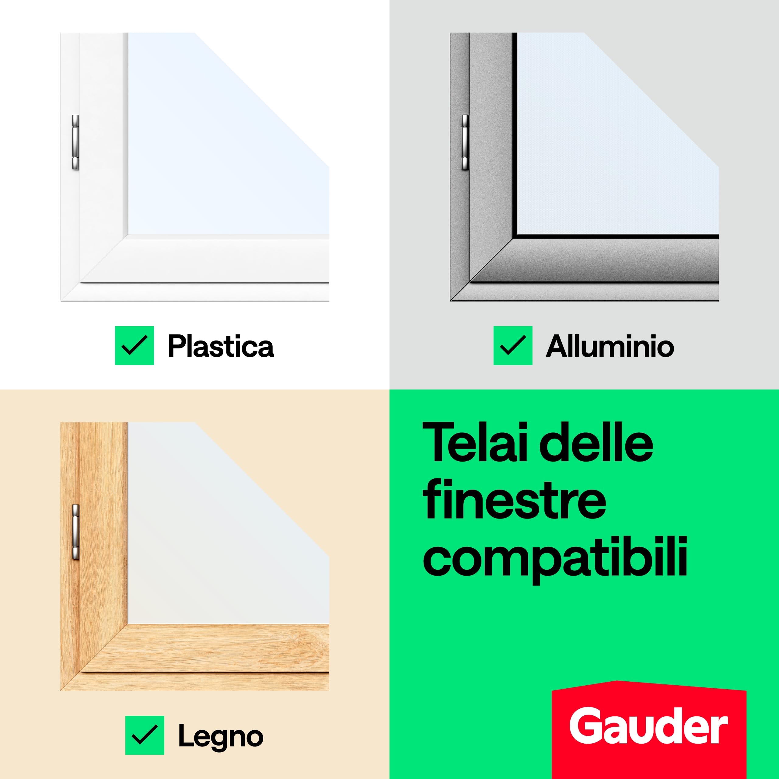GAUDER Zanzariera per Finestra - Rete Anti-Insetti con Chiusura a Strappo - Protezione Adesiva contro le Zanzare - Schermo Autoadesivo Senza Fori (130 x 150 cm - Nero)