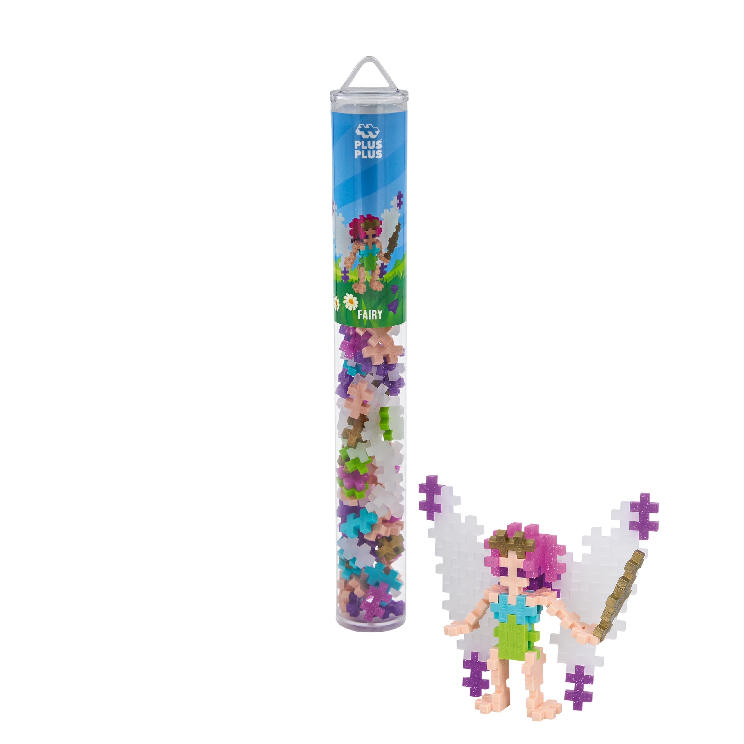 PLUS PLUS Building Blocks Toy - Fairy Toys, Creative Construction Learning Resources and STEM Play for Home and Travel - Boys and Girls Toys Age 5 Plus, Fairy 100 Pieces