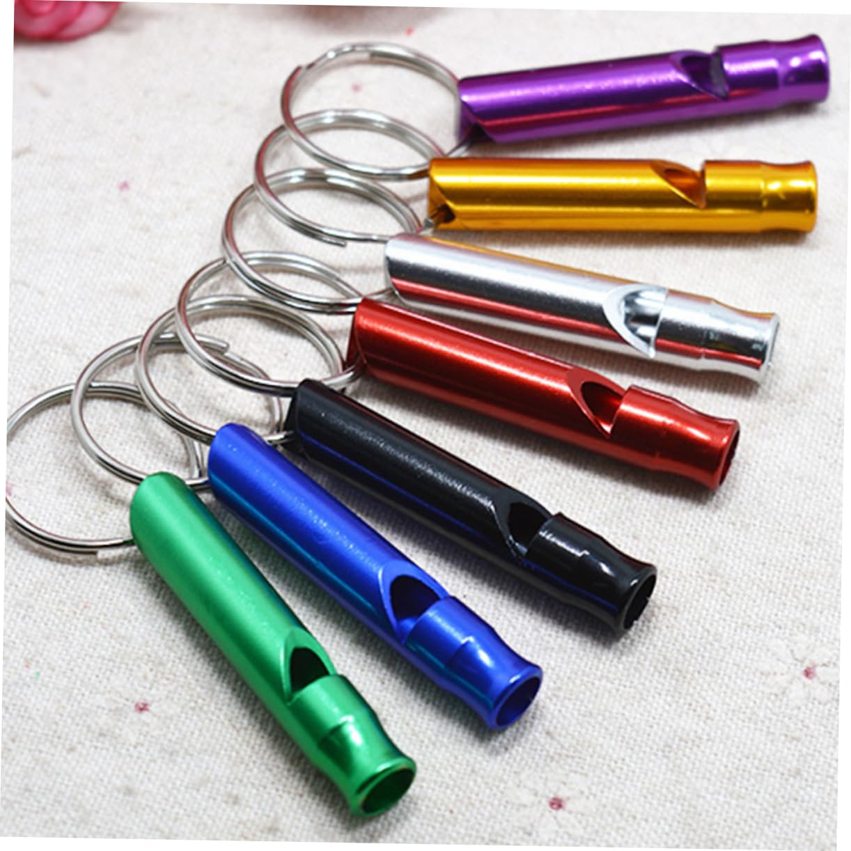 HANABASS 7pcs Parrot Training Whistle Set Metal Bird Supply for Home Pigeon Whistles Random