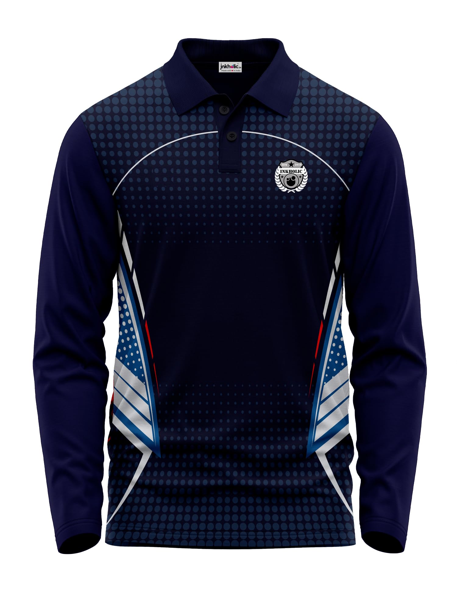 Men Collar Neck Full Sleeves Regular Fit Jersey IN4100F