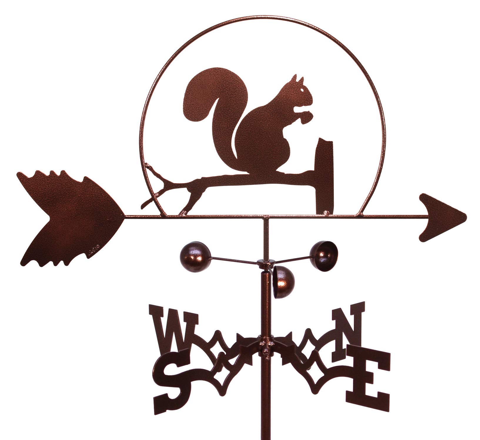SWEN Products Squirrel Chipmunk Weathervane (Garden Stake Included)