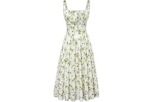 Floral Printed Corset Dress for Women, Ruched Bust Cami Dress Flowy Sundress