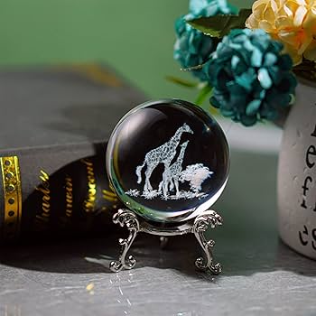 Amazon.co.jp: HDCRYSTALGIFTS 3Dクリスタルボール 2.4インチ