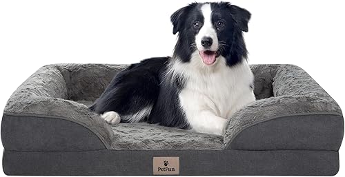 Miniatura 9 de Cama ortopédica XL para perros de tamaño grande - Cama lavable para perros grandes y gatos, impermeable, sofá para mascotas con funda extraíble y