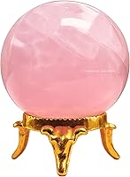 Vista 10 de Amazing Gemstone Bola de cristal de cuarzo transparente con soporte, bolas de meditación de esfera de cristal de 1.5 pulgadas para brujería y bolas