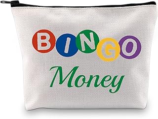 G2TUP Funny Bingo Game Lover Gift Bingo Money Zipper Bag Casino Gambling Bingo Gifts Toiletry Bag (Bingo Money Bag)
