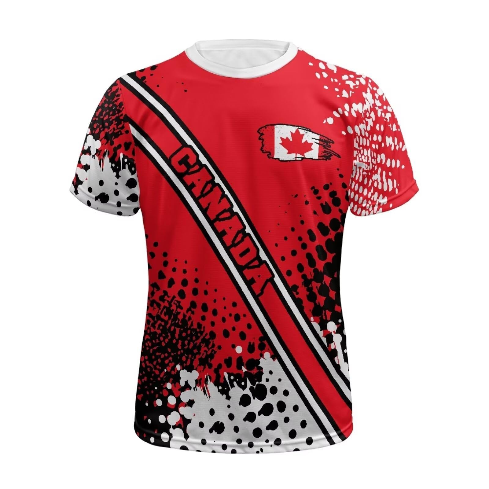FIFA 2026 Mens World Cup T Shirt,Spain Football Shirt Mens Regular Fit T-Shirts Breathable Short Sleeve Moisture-Wicking Tees with Flag Printed Crew Neck Tops Summer Clothes for Workout Red