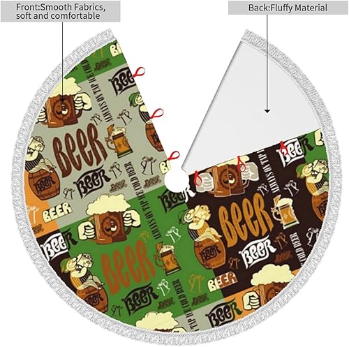 Vista 20 de Bandera de Venezuela imprimir árbol de Navidad falda de árbol de Navidad decoración vacaciones poliéster árbol de Navidad