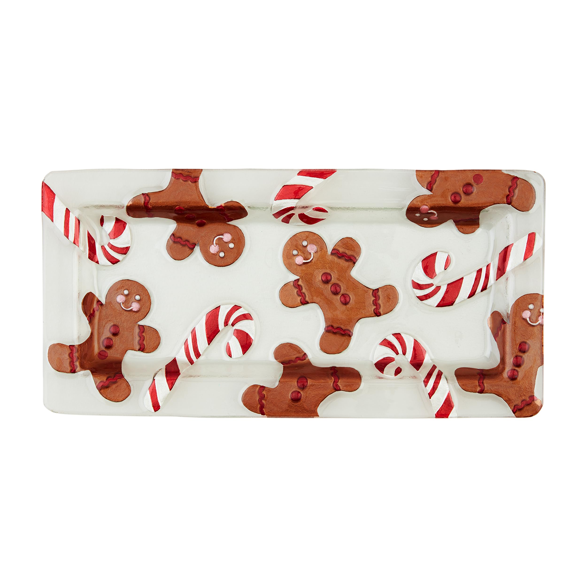 Assiettes et plateaux en verre pour table de Noël conviviale Mud Pie multicolore
