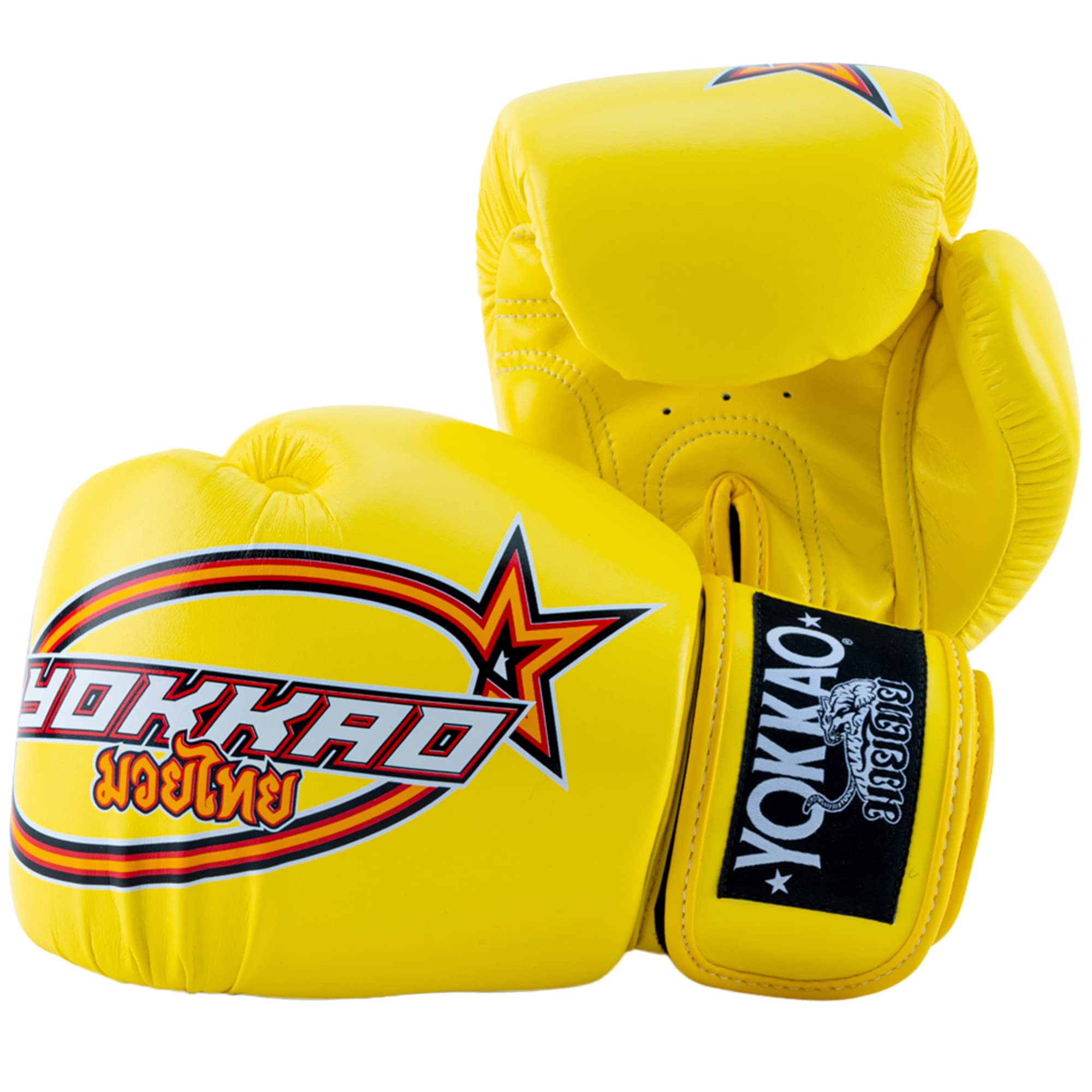 YOKKAO Muay Thai Vertical Boxing Glove - Yellow - 12oz