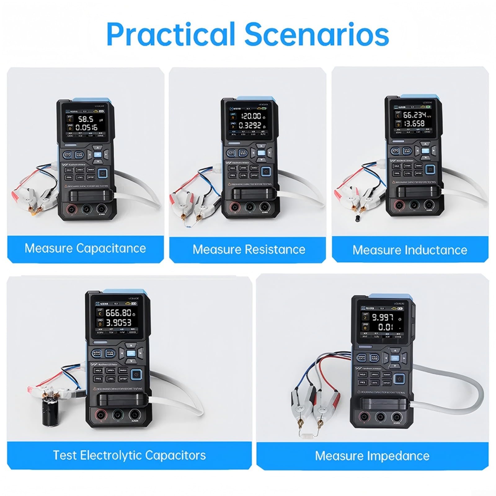 LC1020E Digitaler LCR ESR Tester 0,3% Handmessgerät mit 2,8 Zoll TFT Bildschirm für Induktivitätskapazität Widerstandsmessung im Laborproduktionsbereich (LC1020E in Englisch)