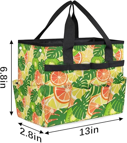 Miniatura 3 de Tropical Fruit Leaves Garden Tool Tote Bag for Women Men Gardening Tool Storage Bags with 10 Pockets Standable Garden Home Tool Kits Organizer for