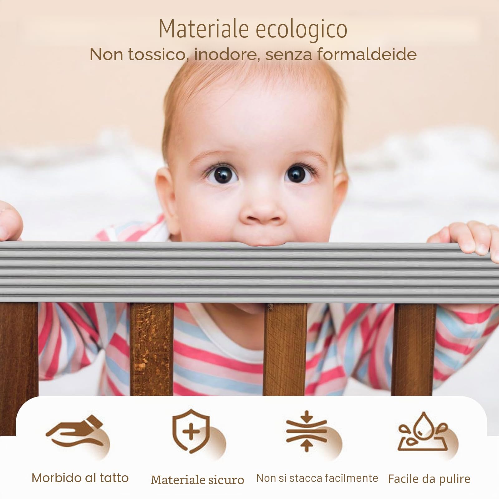 Pannelli da parete 3D, autoadesivi, anti-collisione, imbottiti, per testiera, camera da letto, cameretta dei bambini e casa, cuscino in schiuma peel and stick (grigio, 20 x 200 cm)