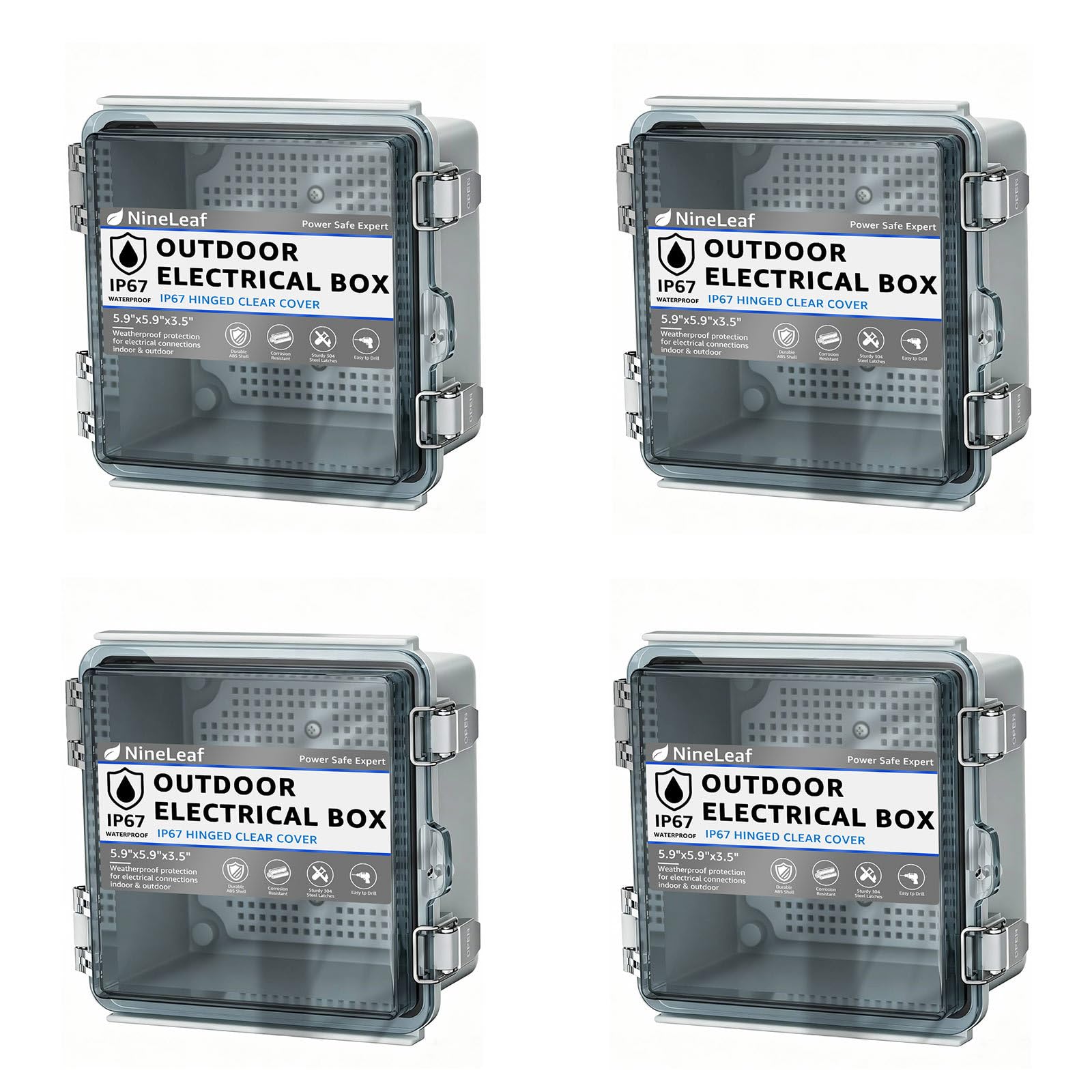 Outdoor Junction Box, IP66 Waterproof Electrical Project ABS Plastic Boxes — Amazon image 10