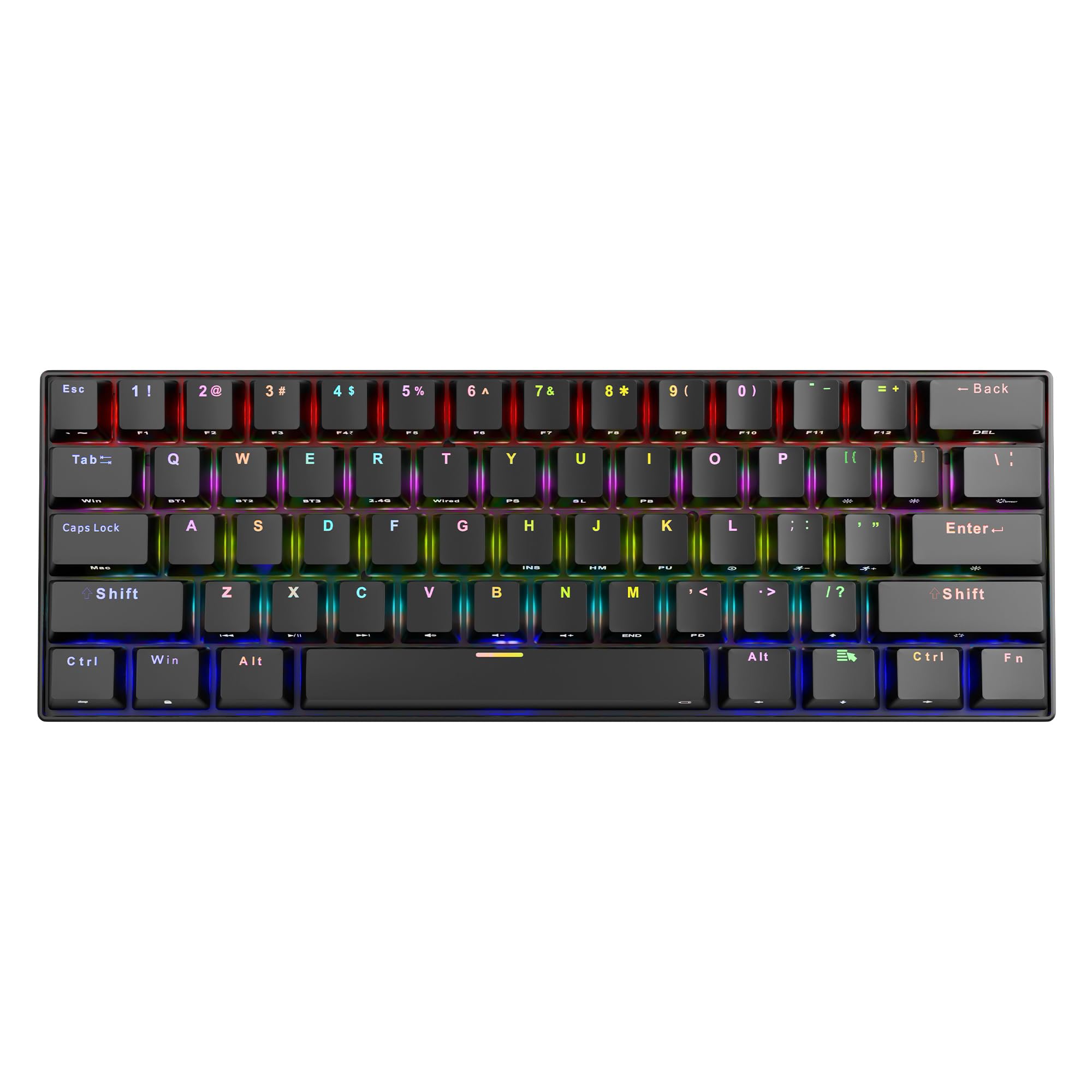 Zebronics Max Ninja 61W Mechanical Keyboard, 60% Compact Layout, Tri-Mode Rechargeable, N-Key Rollover, Linear Red Switches, 1000Hz Polling Rate, 61 Keys, Software Support, Win & Mac Support — Amazon image 11