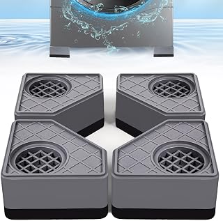4 Pcs Almohadillas Antivibración Para Lavadoras, Evitan Que La Lavadora-secadora Se Mueva, Reducen El Ruido Y La Transmisión De Vibraciones, Patas Estabilizadoras Antivibración(gris)