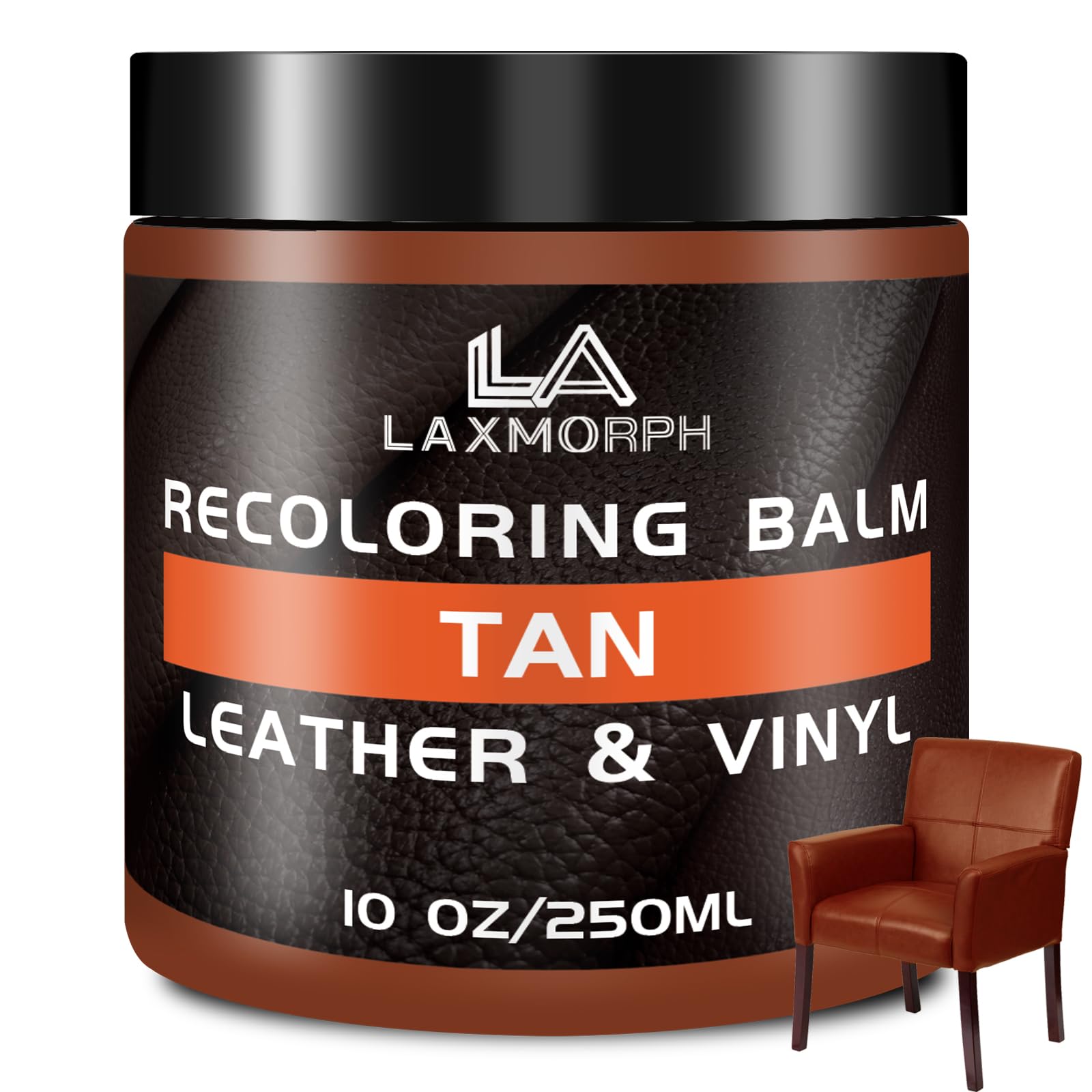 Laxmorph Leather Recoloring Balm Tan Leather Color Restorer for Couches,Leather Dye Paint Leather Color Restorer Leather Fade Scratch Repair for Car