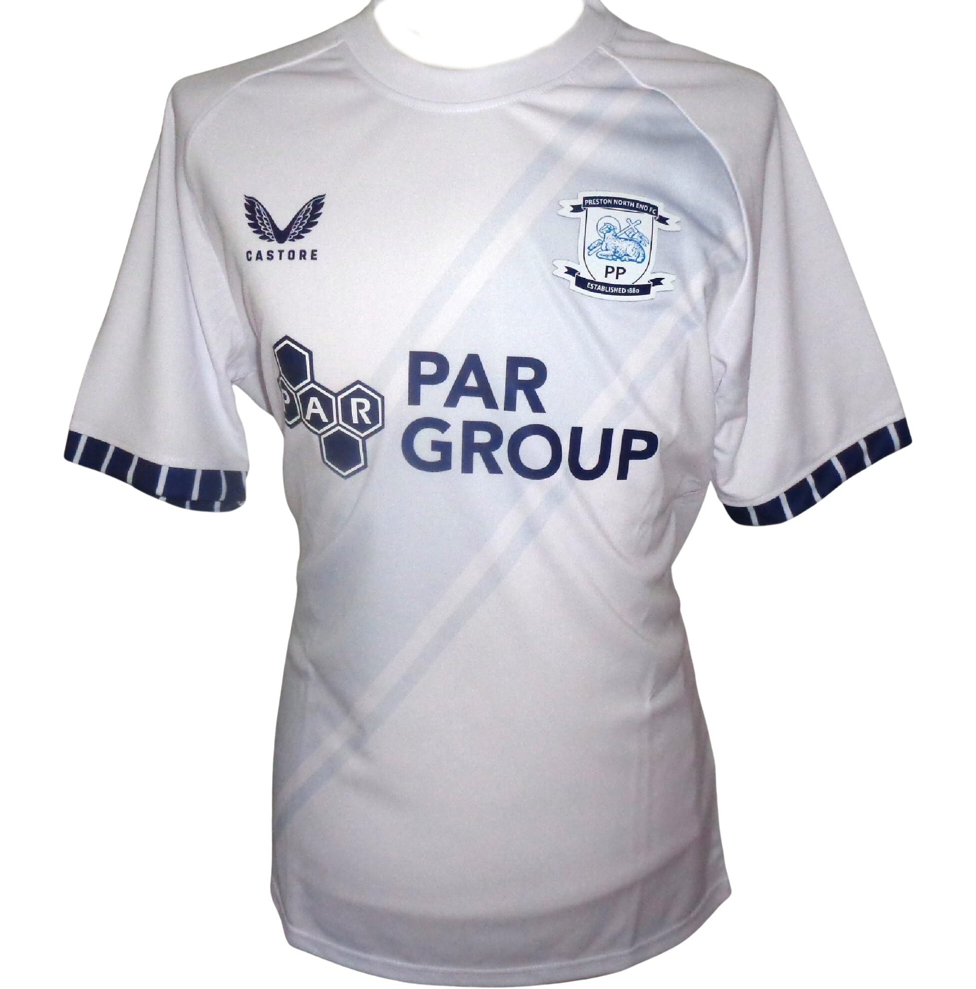 Castore Men's White Preston North End Fc Home Football Shirt 2024-2025 (Uk, Alpha, Xl, Regular, Regular, )