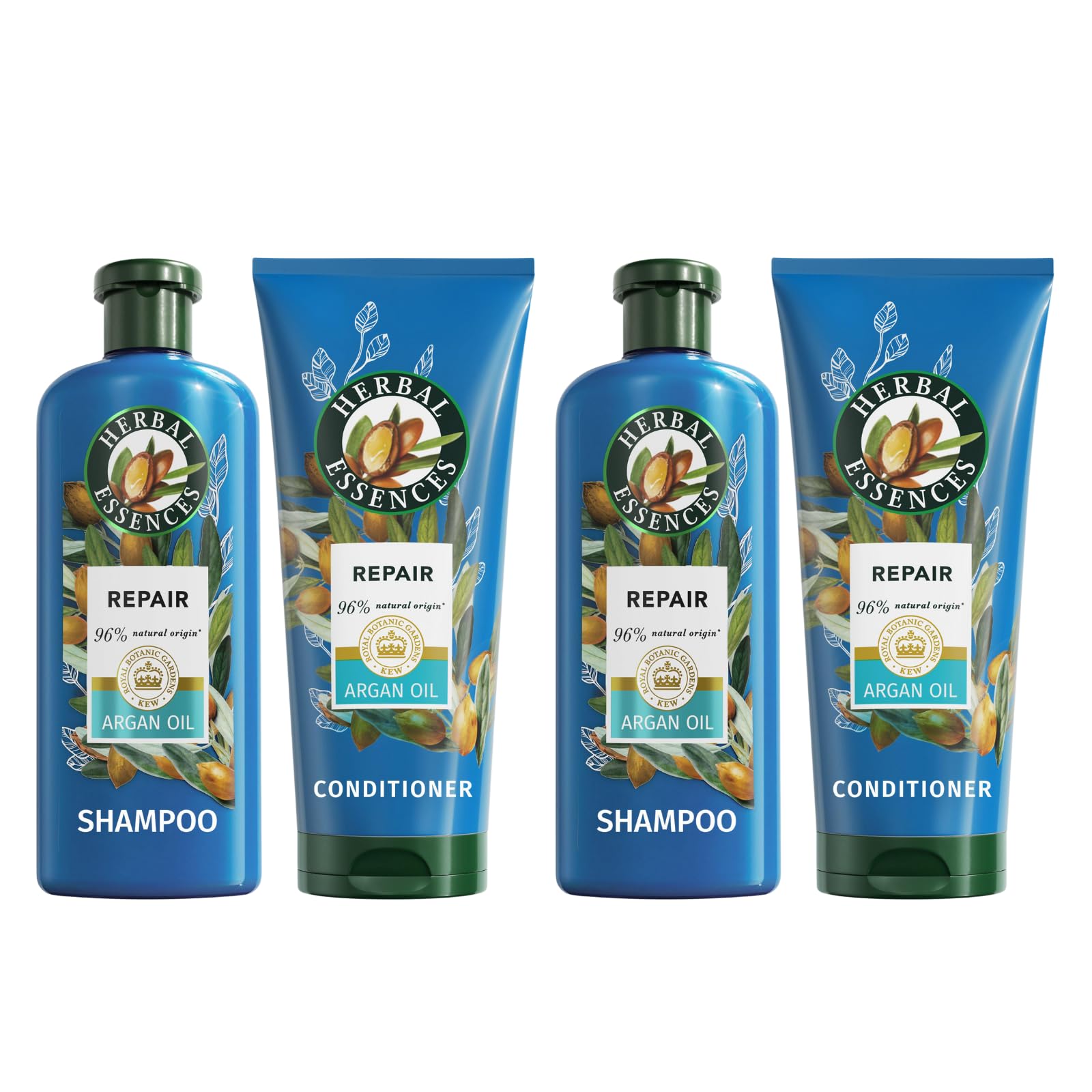 Argan Oil Repair Shampoo 350ml x2 & Conditioner 250ml x2, Hair Care Set for Damaged Dry, or Color-Treated Hair - Image 2