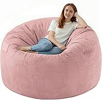 Vista 9 de Silla de Puf de 3 pies, Sillas de Puf Cómodas con Relleno de Espuma Viscoelástica, Sofá de Puf Esponjoso con Funda de Terciopelo Holandés, Sillas