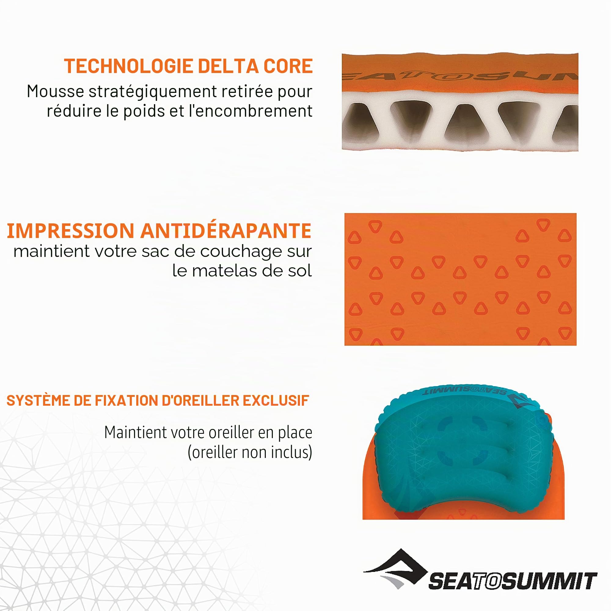 Matelas de Couchage Sea to Summit Ultra léger autogonflant pour Camping et randonnée