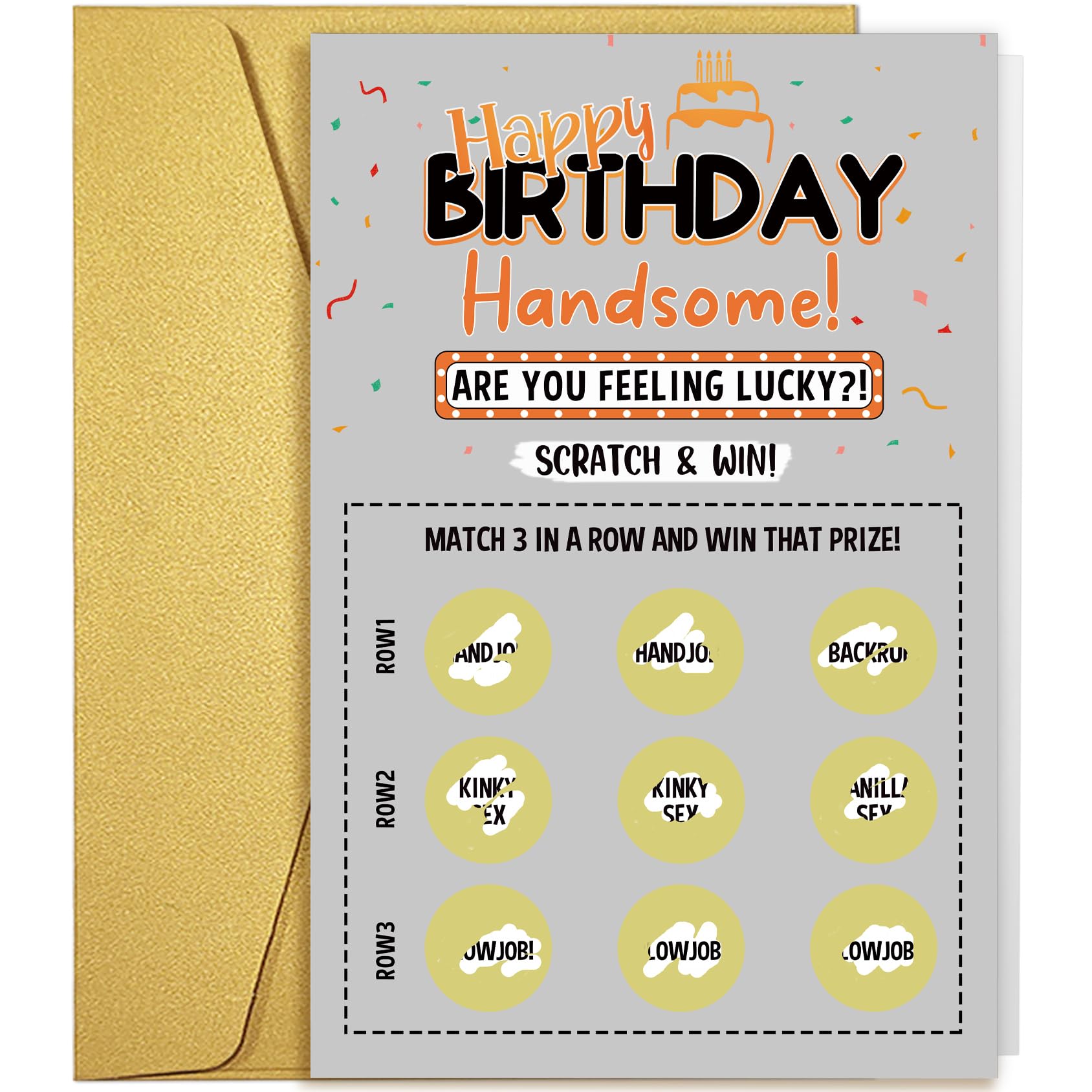 Amazon.com: Qiliji Funny Birthday Card for Him, Naughty Scratch  display picture 1
