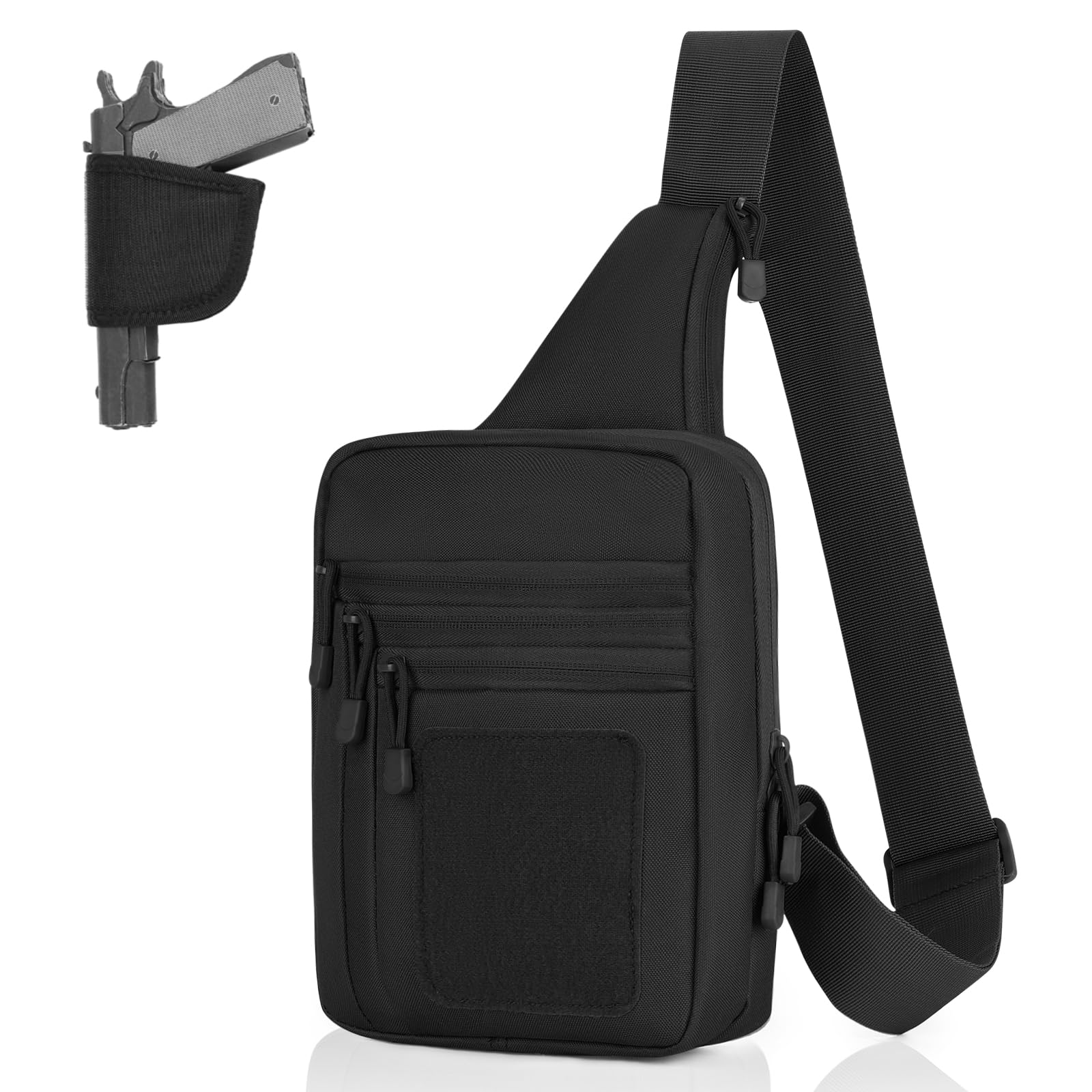 CamGo Tactical Sling Bag Military EDC Crossbody Pack Small Shoulder Bag  with Concealed Carry Holster for Hunting Shooting