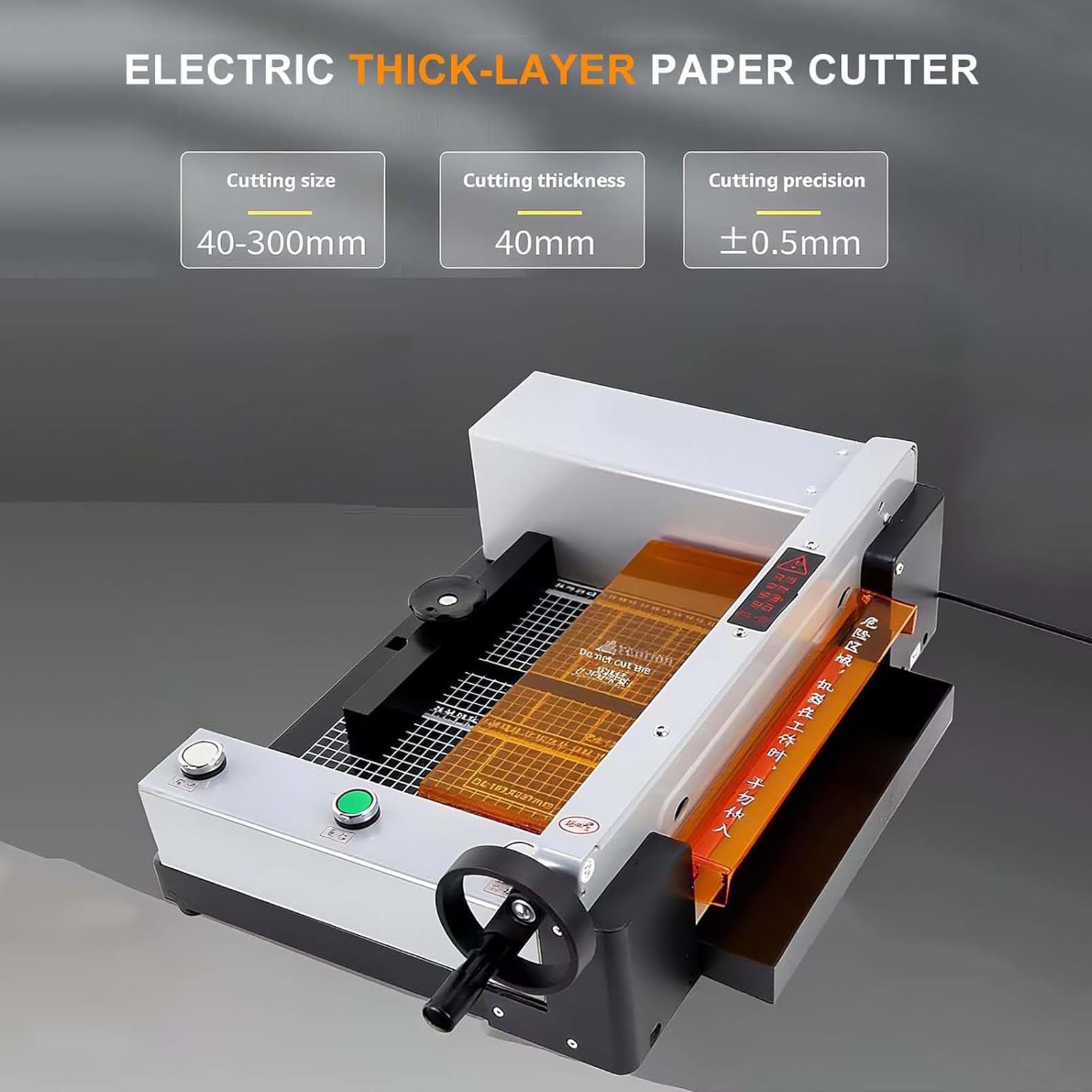 Elektryczny frez do papieru, A4 Heavy Duty Guillotine Paper Trimmer, 40mm grubości cięcia, z liniami siatki do kart kartonowych Skóra, biuro szkoła domowa