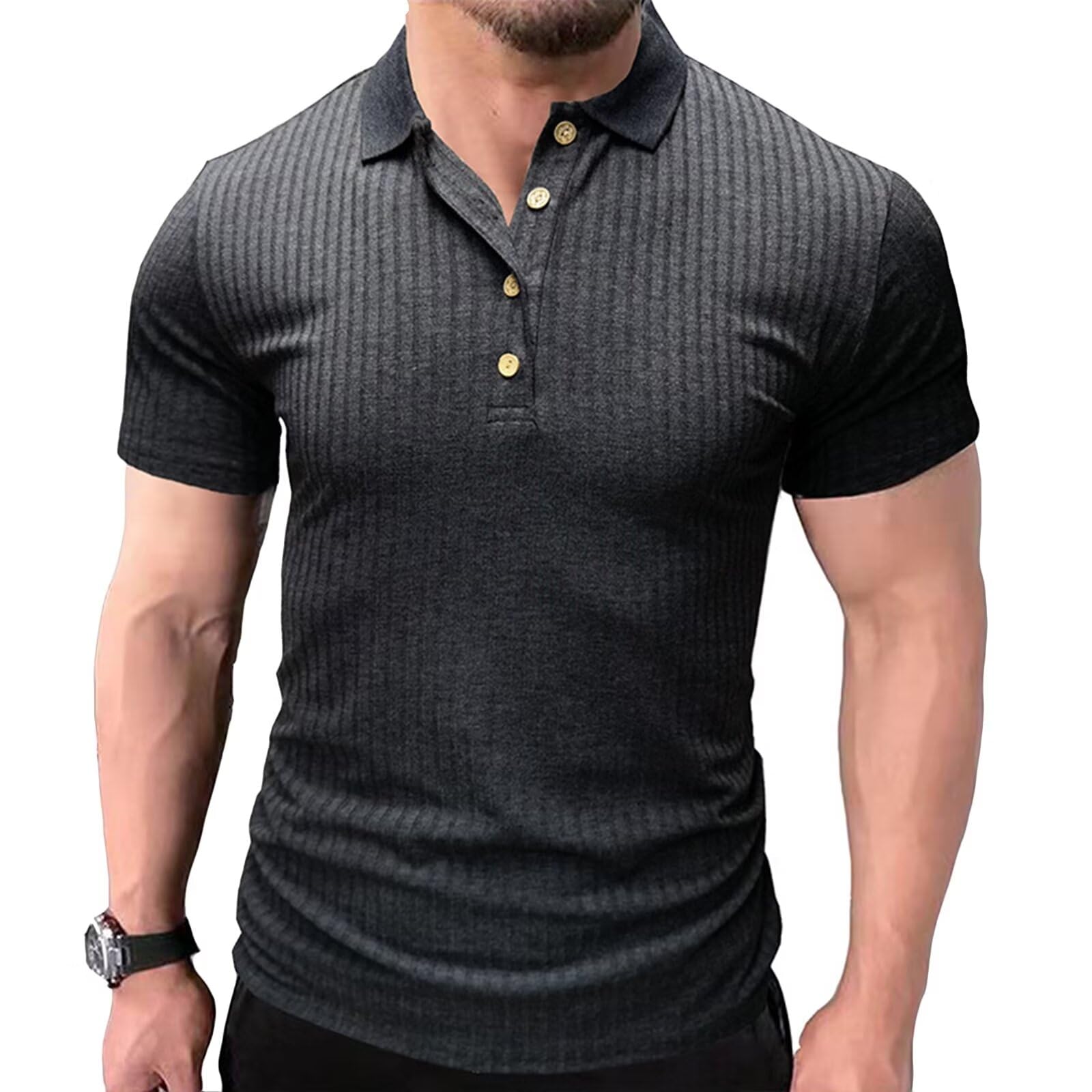 Poloshirt Hombre Manga Corta Polos Transpirables Camisa Hombre Polo Deportivo Outdoor Golf Shirts Casual Verano