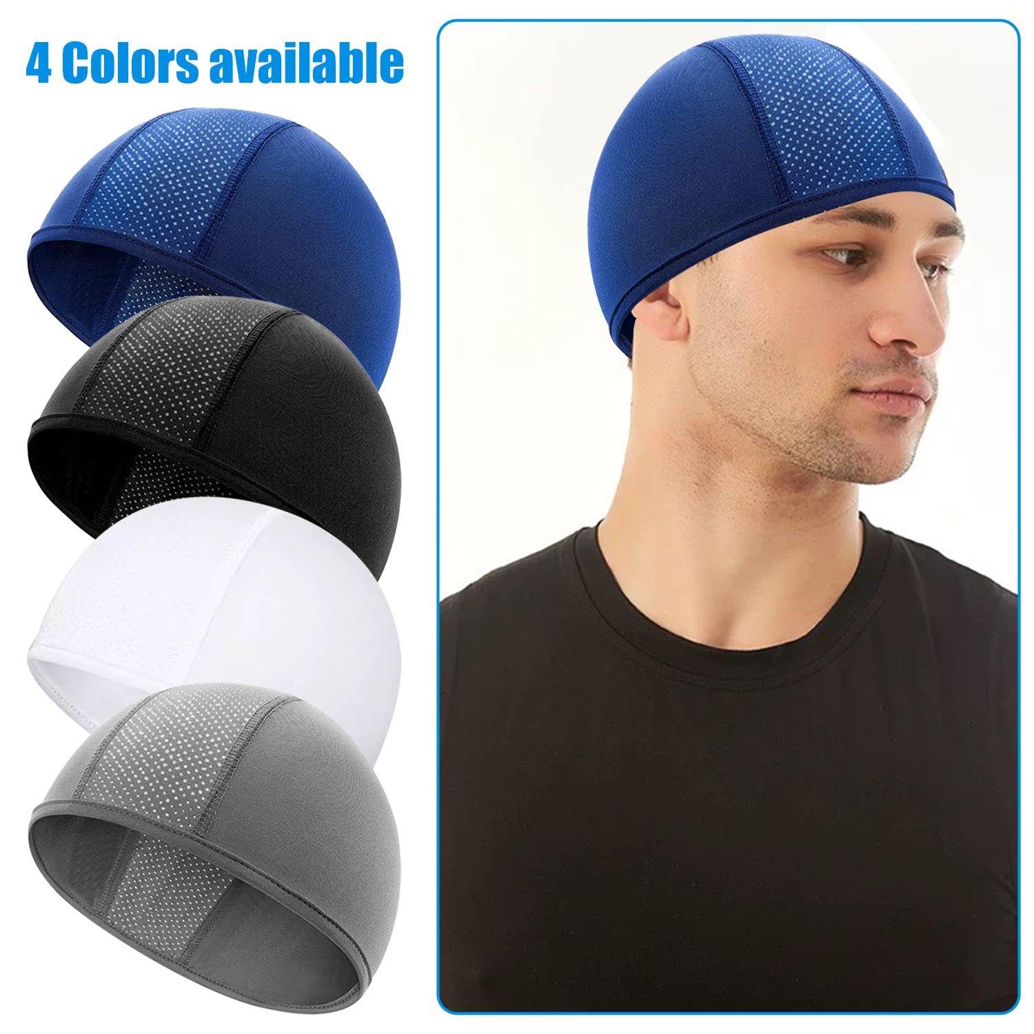 Pack De 4 Petits Chapeaux, Chapeaux De Cyclisme, Casques De Vélo pour Femmes, Foulards De Moto, Chapeaux De Cyclisme Foulard, Couvre-Chef De Sport