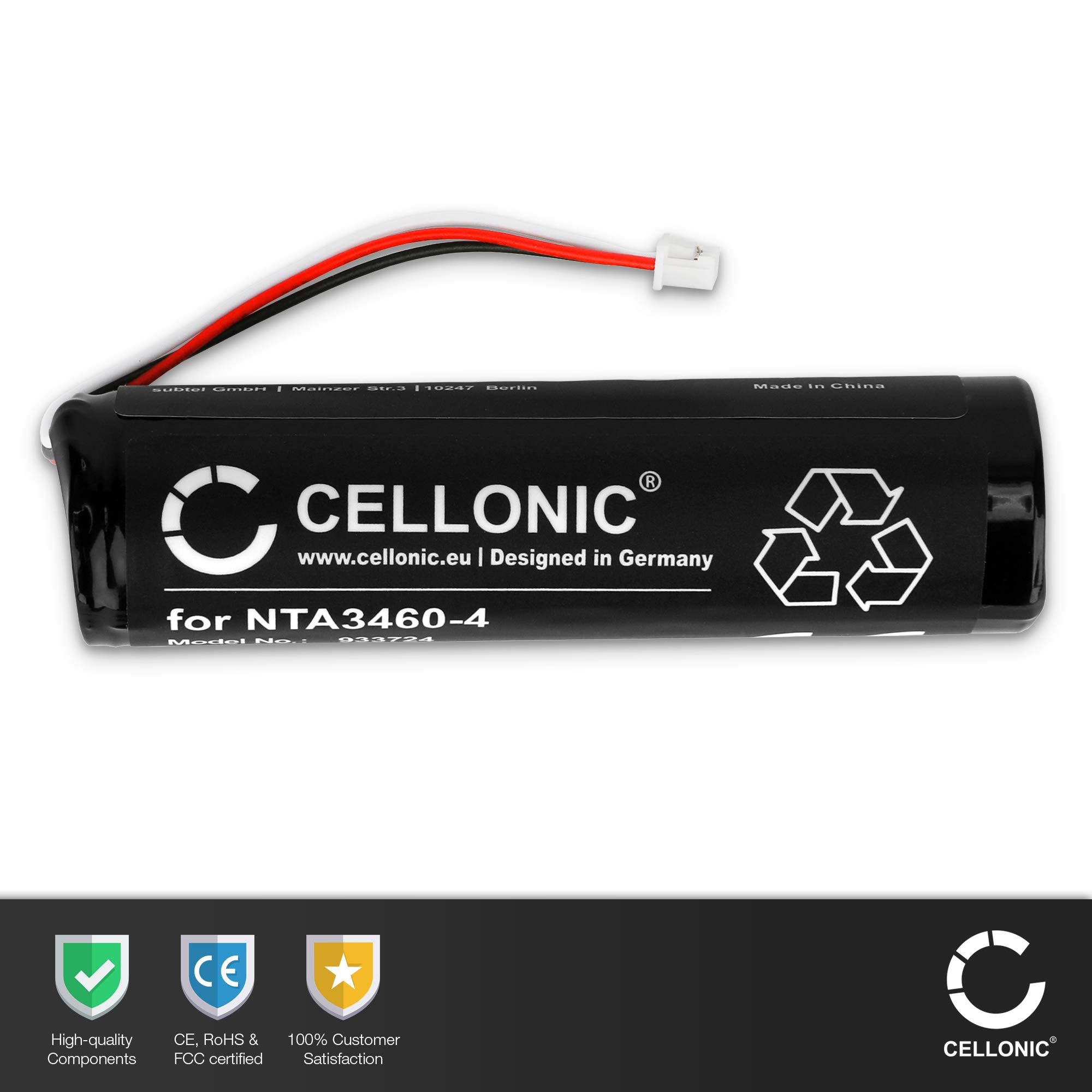 CELLONIC 1x Batería para Babyphone Compatible con Philips Avent SCD630, Avent SCD620, Avent SCD630/26, NTA3459-4 - (2600mAh, 3.7V)