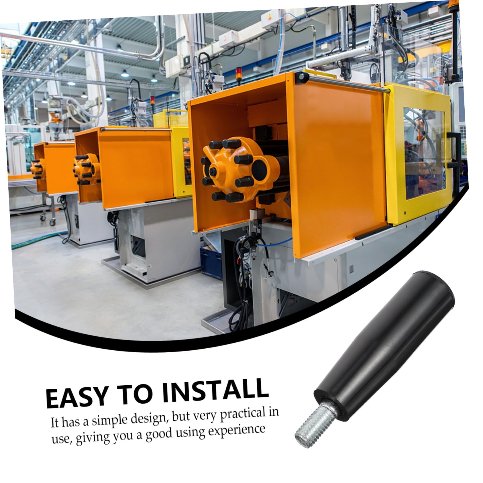 VILLFUL 4pcs Turn The Handle Clamping Handles Rotating Handles Plated Revolving Handle Revolving Machinery Handle Lathe Handle Revolving Handle Wheel Threaded Crank Handle Bakelite Black