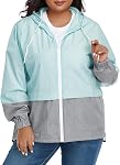 Zando Plus Vestes de pluie de taille pour femmes imperméables pour femmes avec manteau de pluie à capuchon